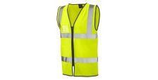 Rumsam ISO 20471 Cl 2 Waistcoat Zip & ID Pocket HV Yellow